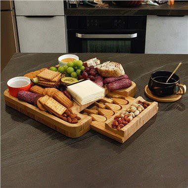 Комплект бамбукови дъски за рязане със сирене