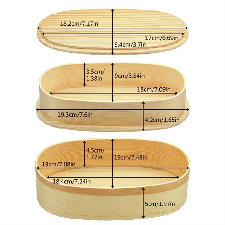 Japanese Wooden Bento Box